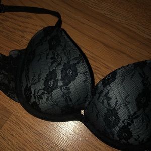 Aerie Black Lace Push-Up Bra 34A